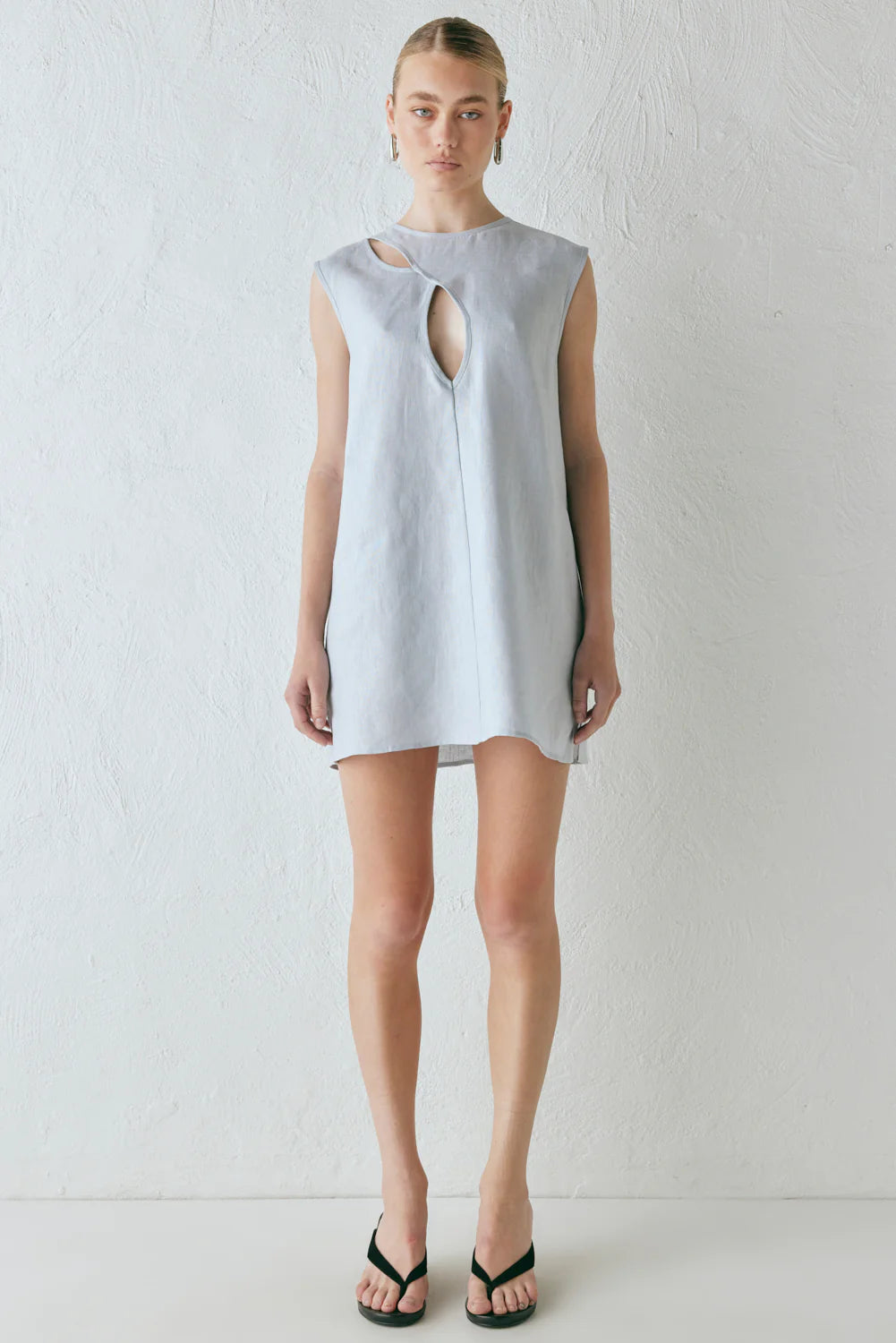 Sleeveless Hollow - out Short Dress