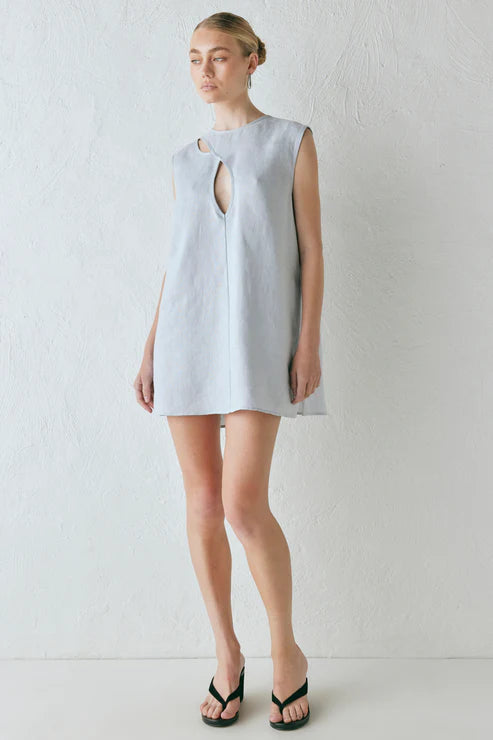 Sleeveless Hollow - out Short Dress