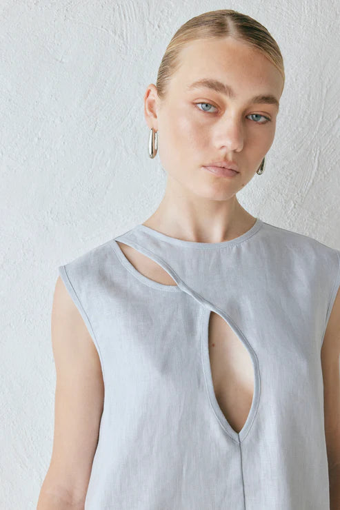 Sleeveless Hollow - out Short Dress