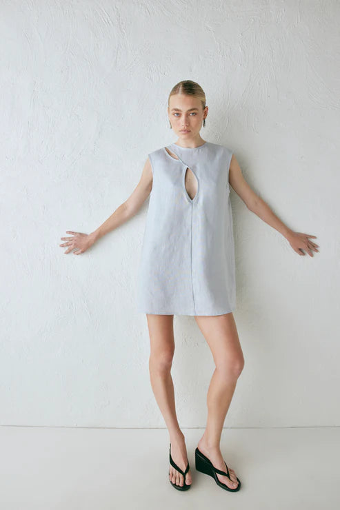 Sleeveless Hollow - out Short Dress