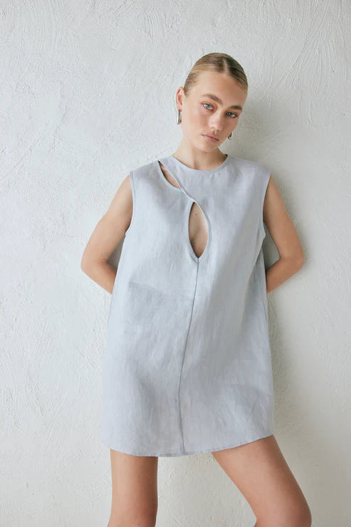 Sleeveless Hollow - out Short Dress