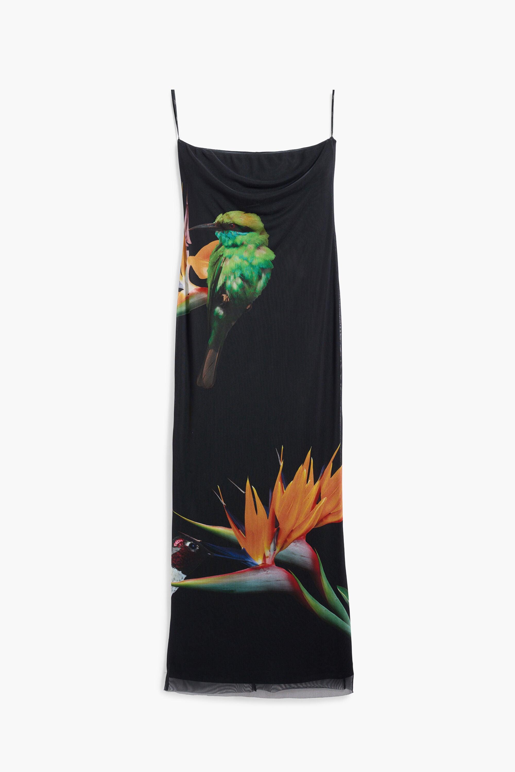 Strapless Printed Bodycon Maxi Dress