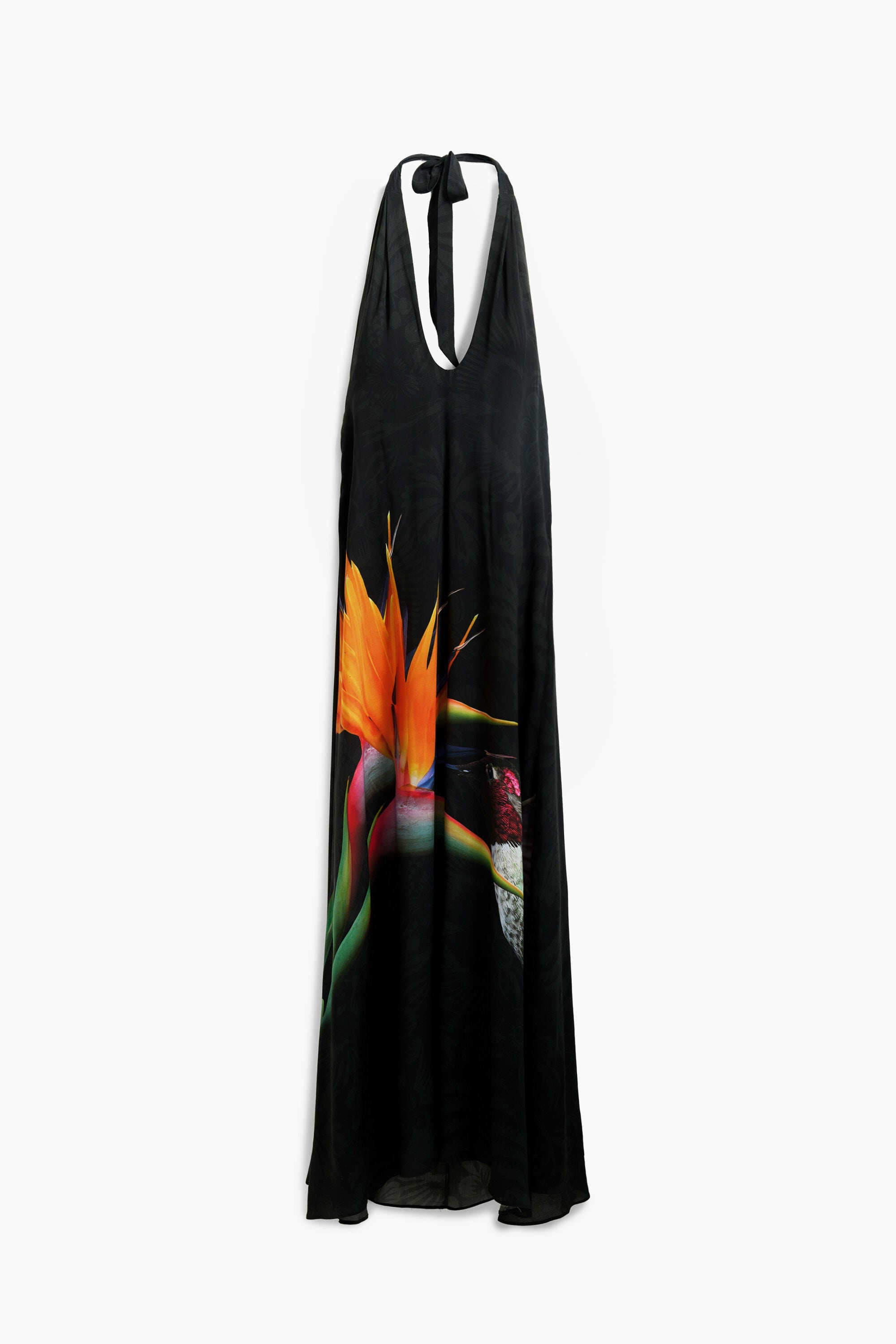 Halter Neck Open - Back Printed Maxi Dress Series