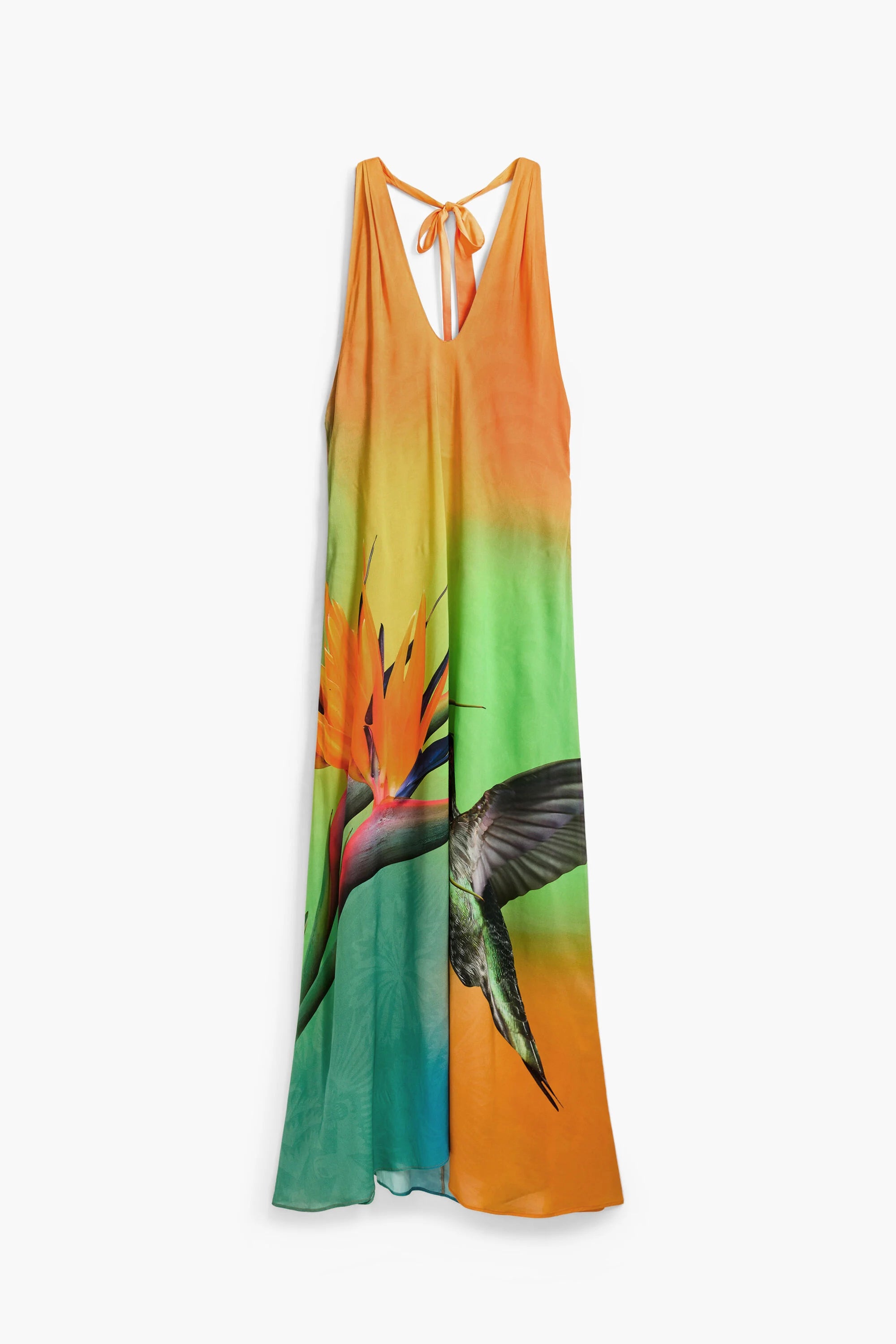 Halter Neck Open - Back Printed Maxi Dress Series