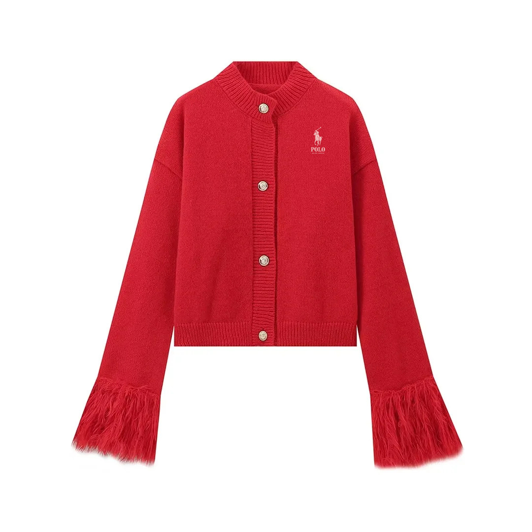Fringe - Sleeve Knit Cardigan