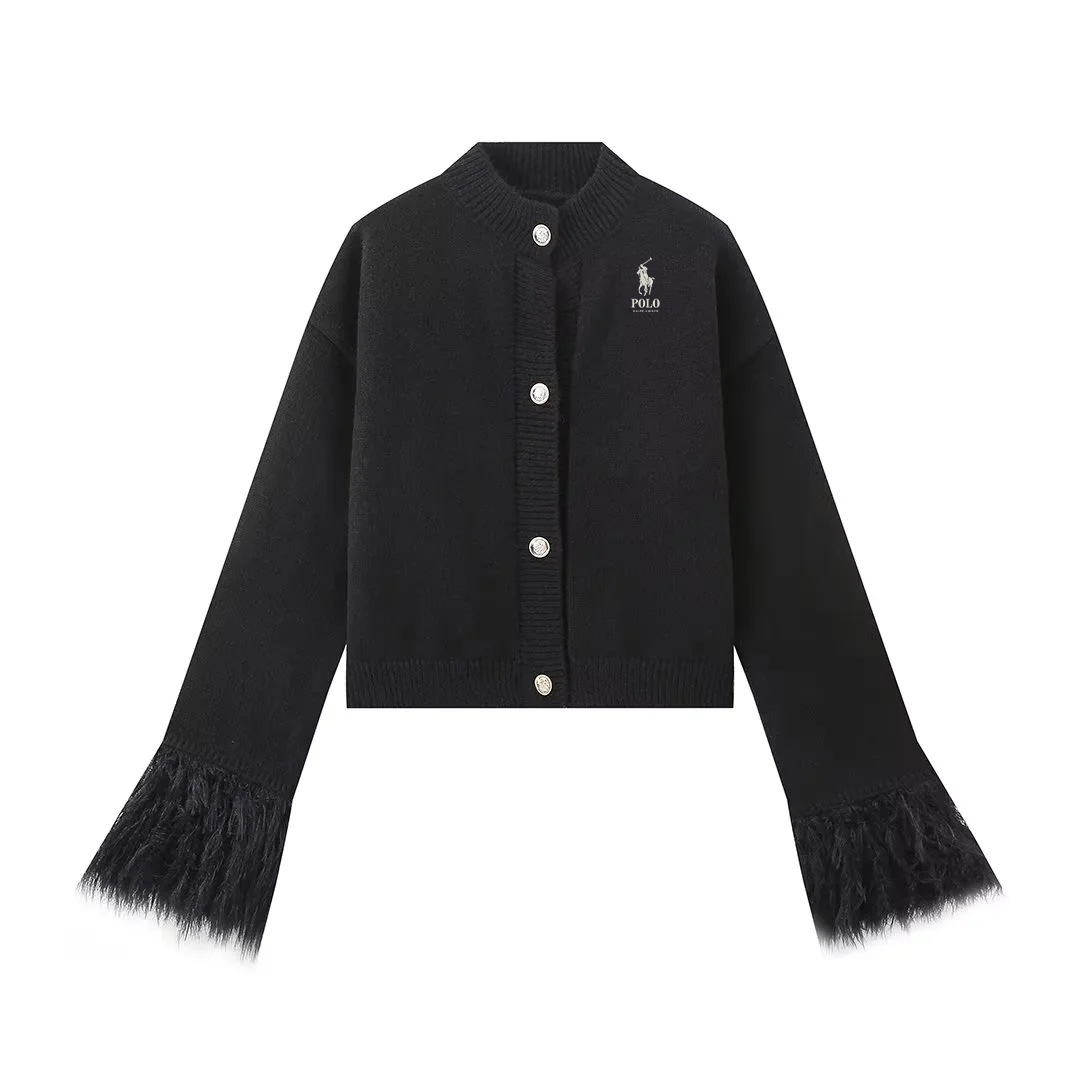 Fringe - Sleeve Knit Cardigan