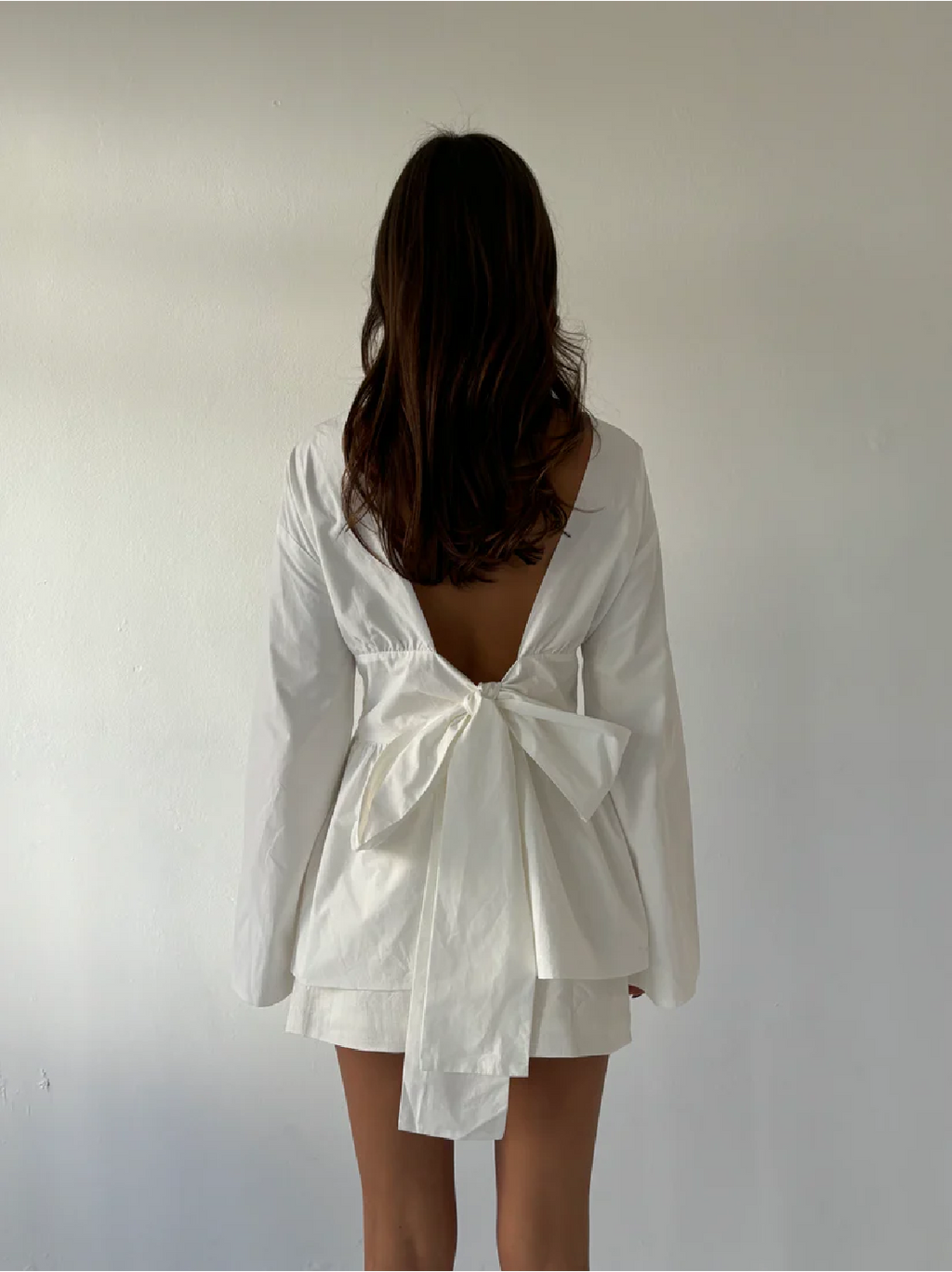 The Long Sleeve Rhoe Top in White