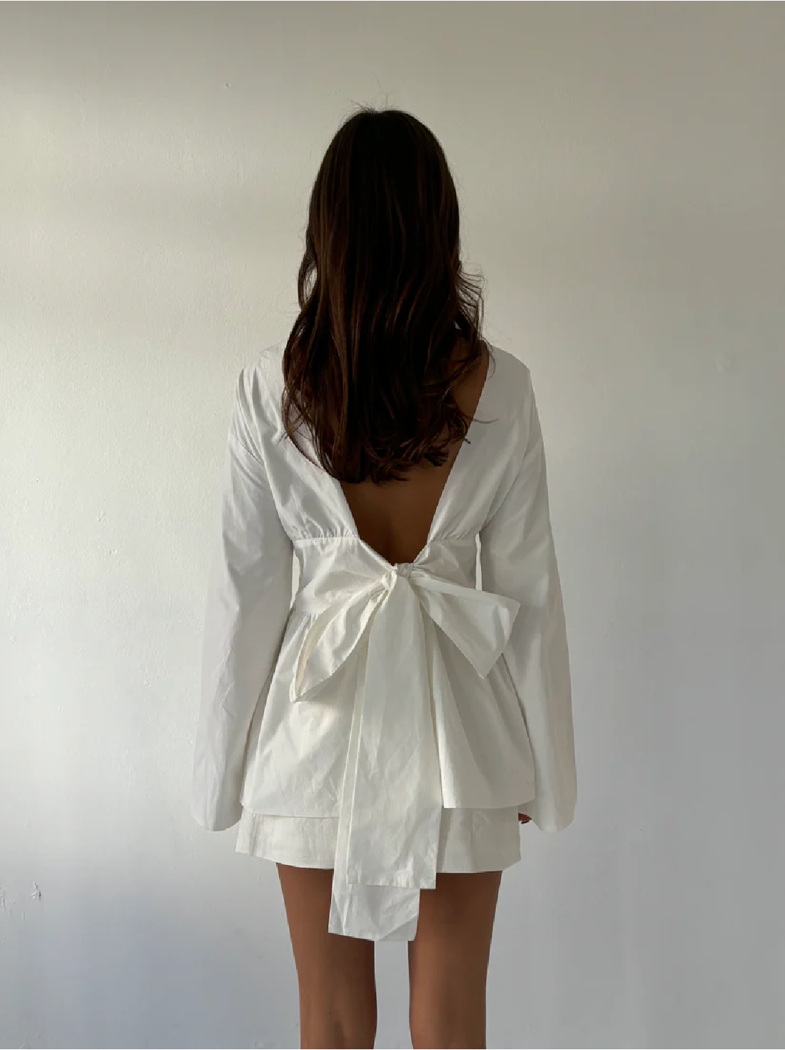 The Long Sleeve Rhoe Top in White