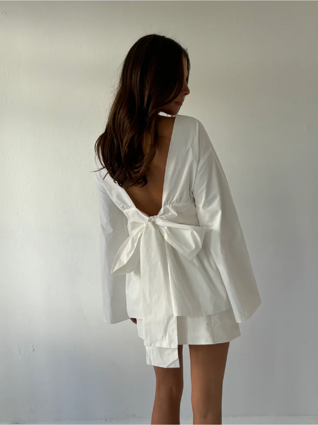 The Long Sleeve Rhoe Top in White