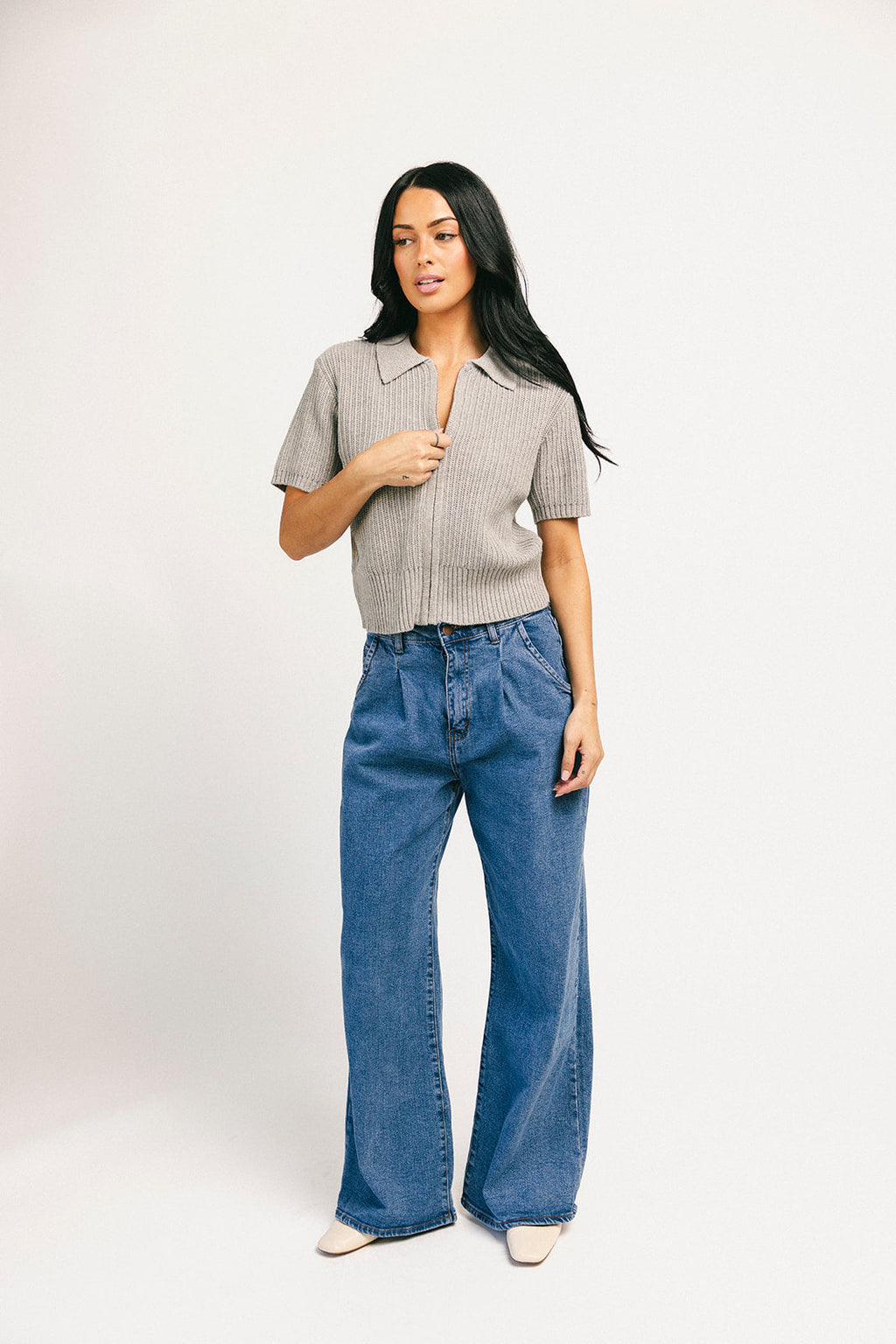 elsey zipper top