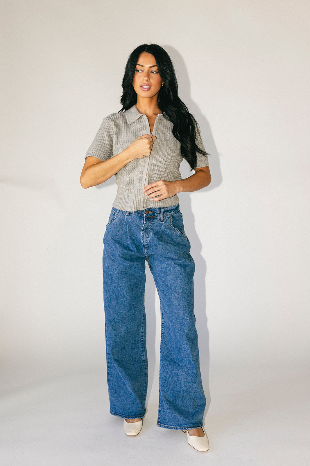 elsey zipper top