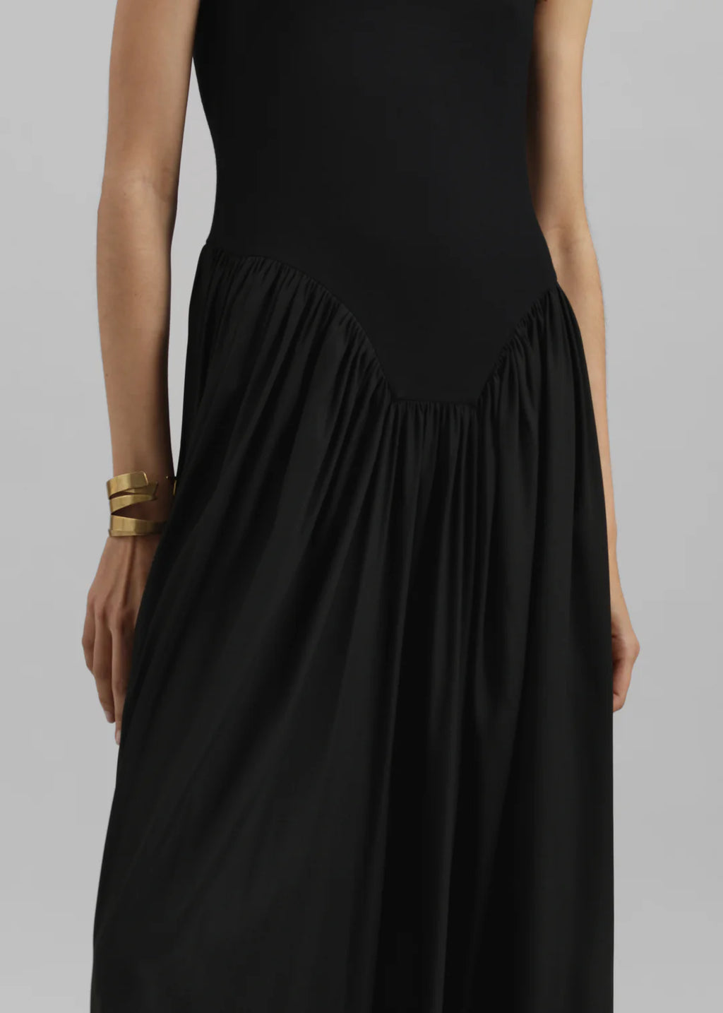 Minimalist U - Neck Patchwork Maxi Dress Series
