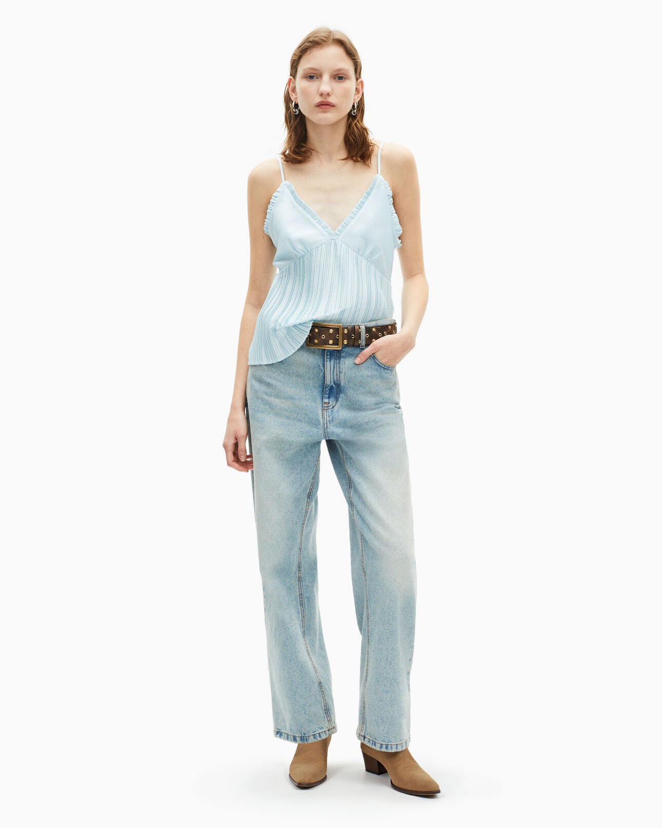 Pleated camisole
