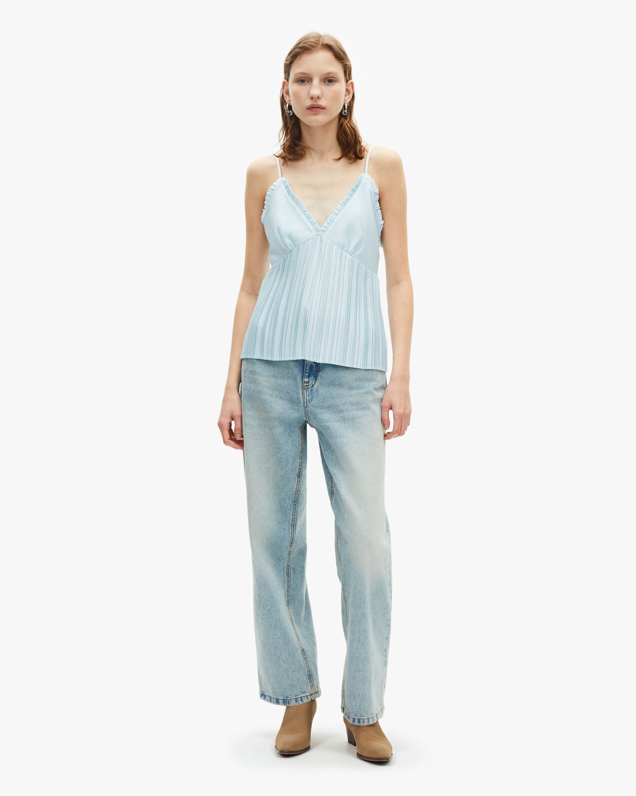Pleated camisole