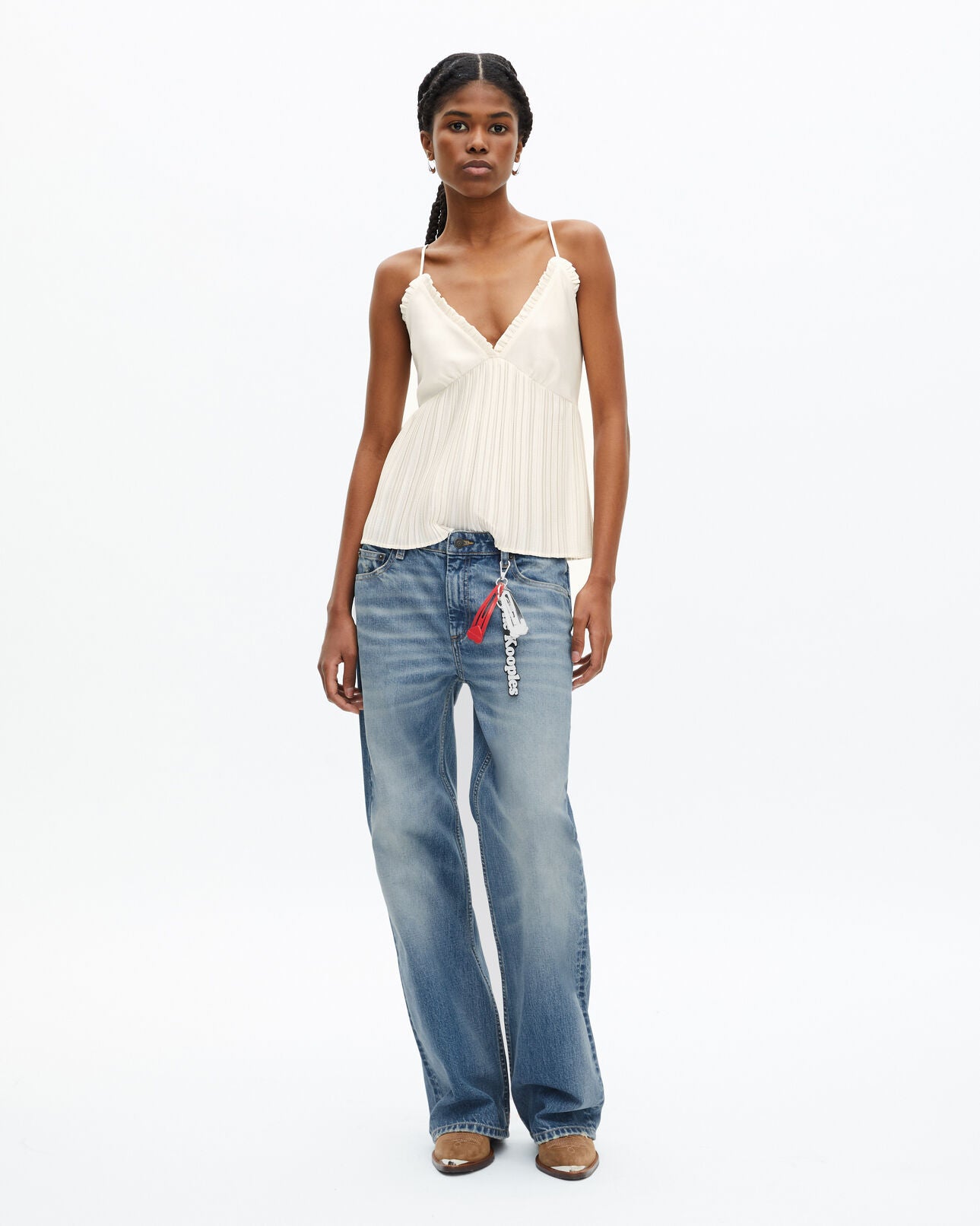 Pleated camisole