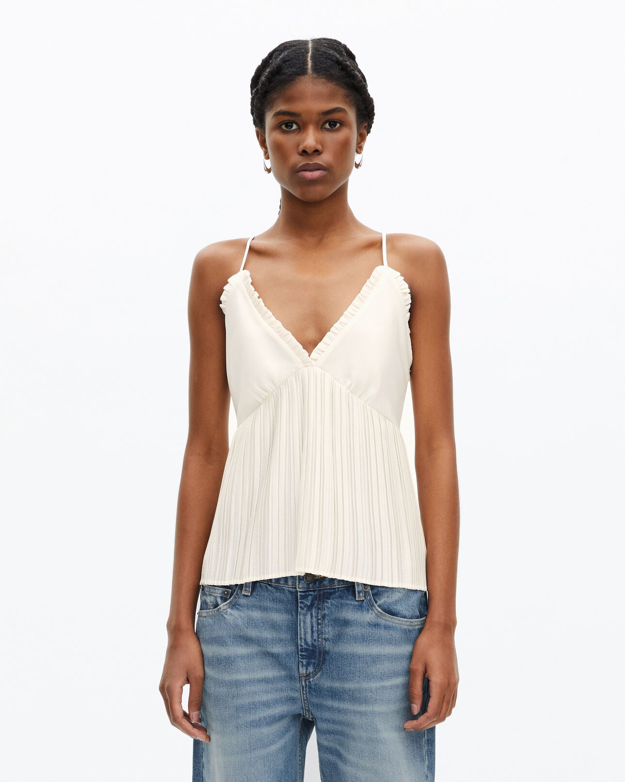 Pleated camisole
