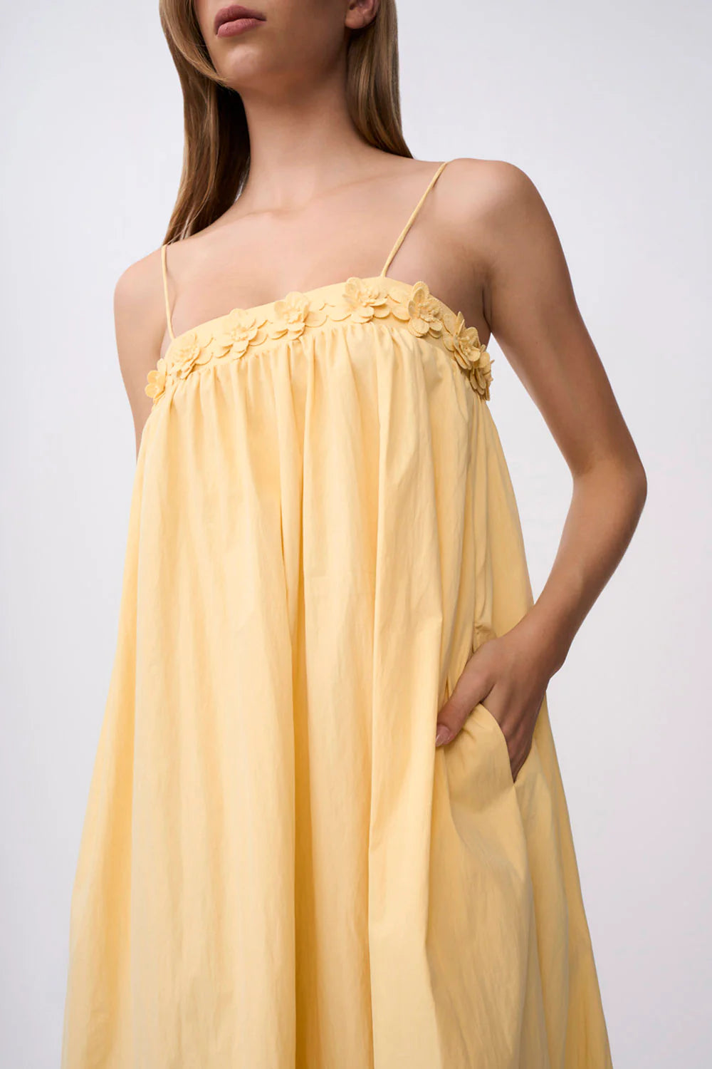 Sunshine Bloom Spaghetti - Strap Maxi Dress