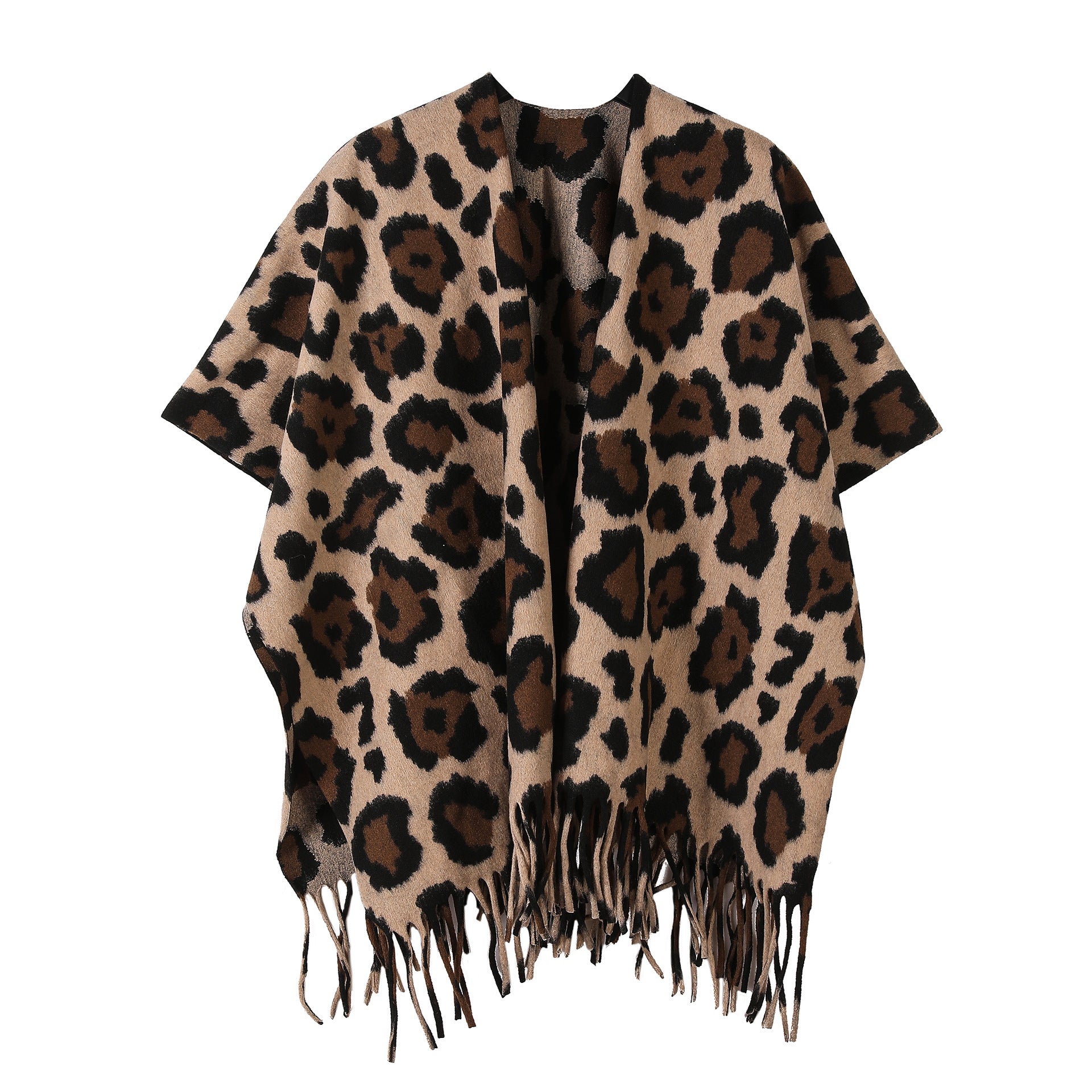 New Ink Painting Shawl High-End Travel Decoration Exterior Shawl Long Retro Cloak Tassel Cloak