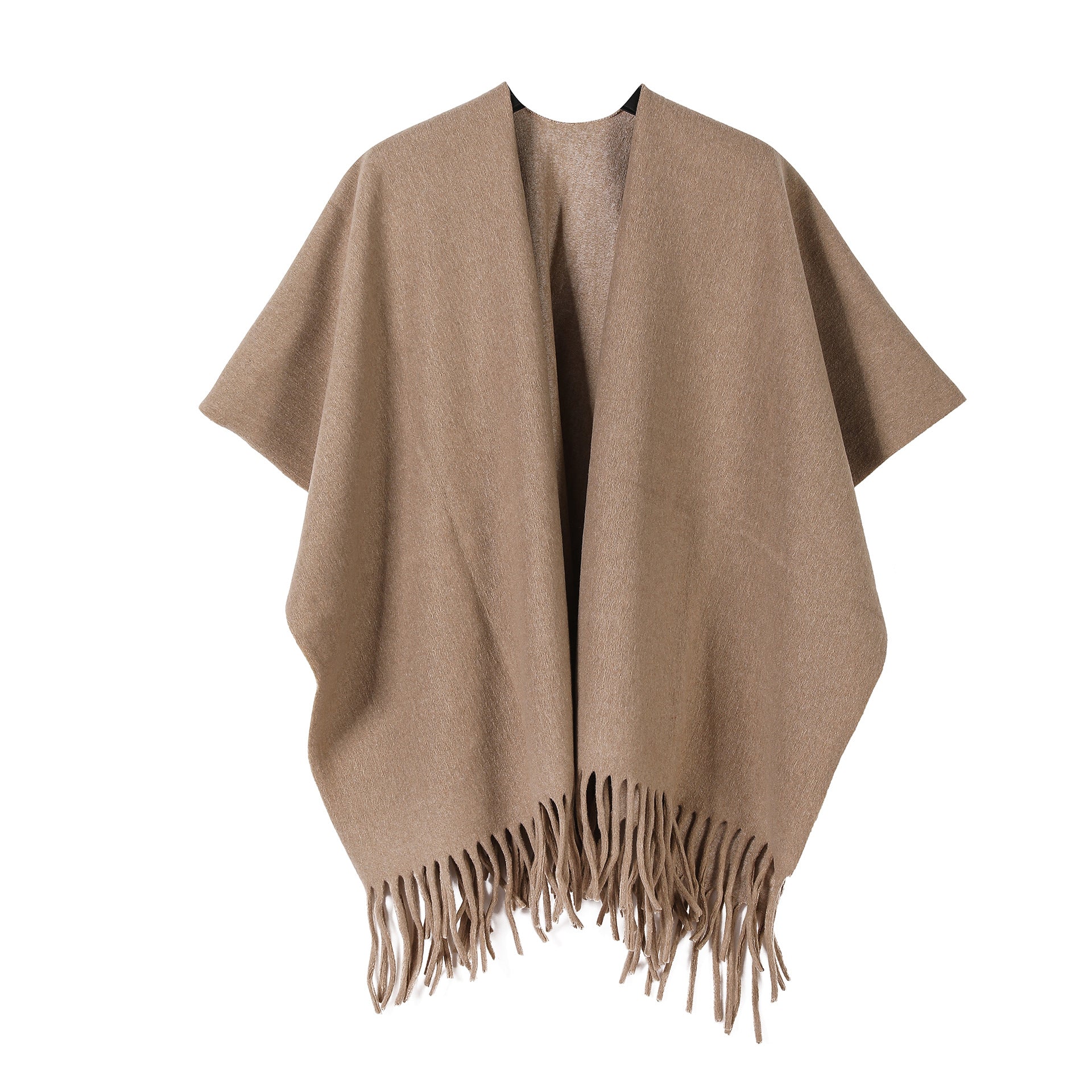 New Ink Painting Shawl High-End Travel Decoration Exterior Shawl Long Retro Cloak Tassel Cloak