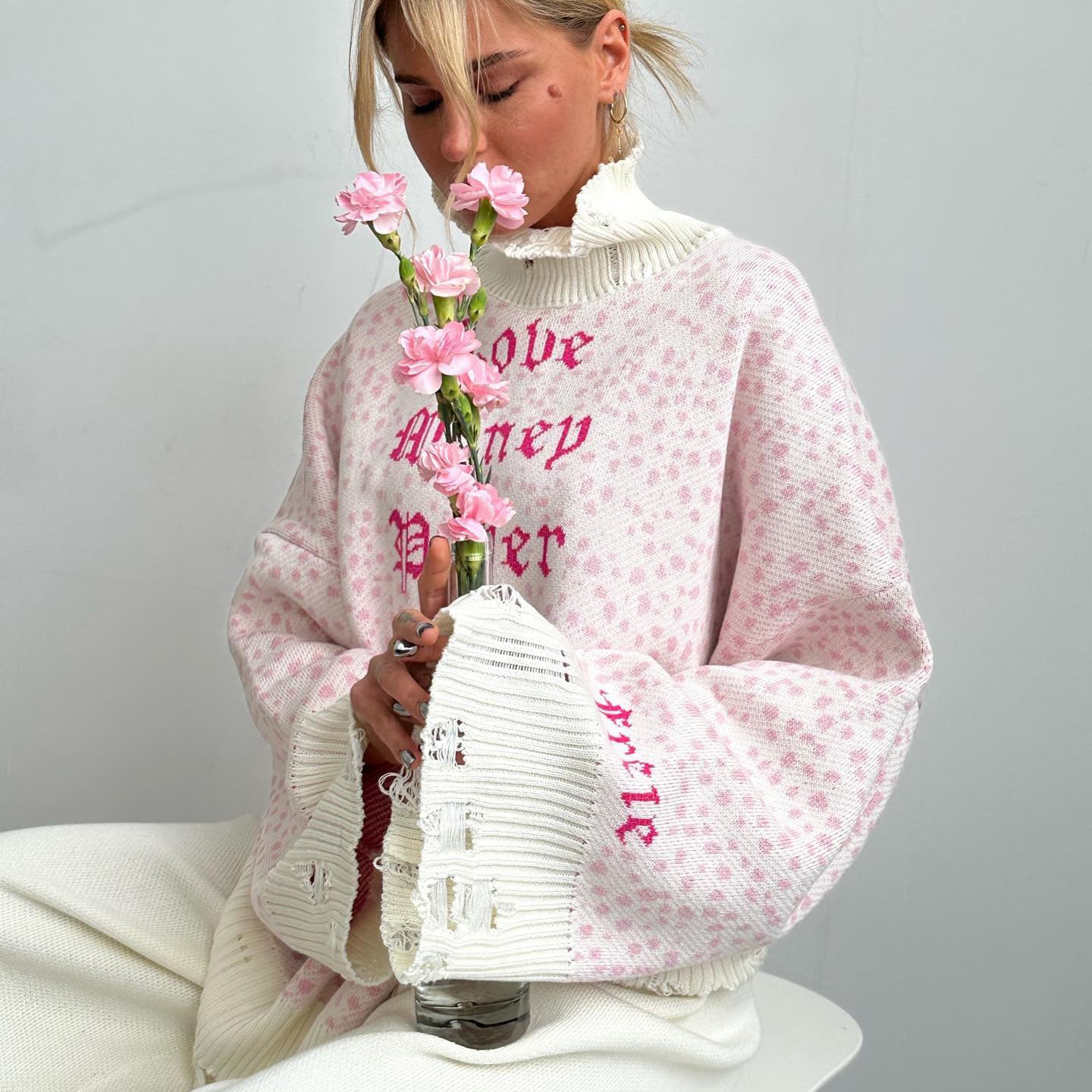 Letter - Printed Fleece Pullover Set
