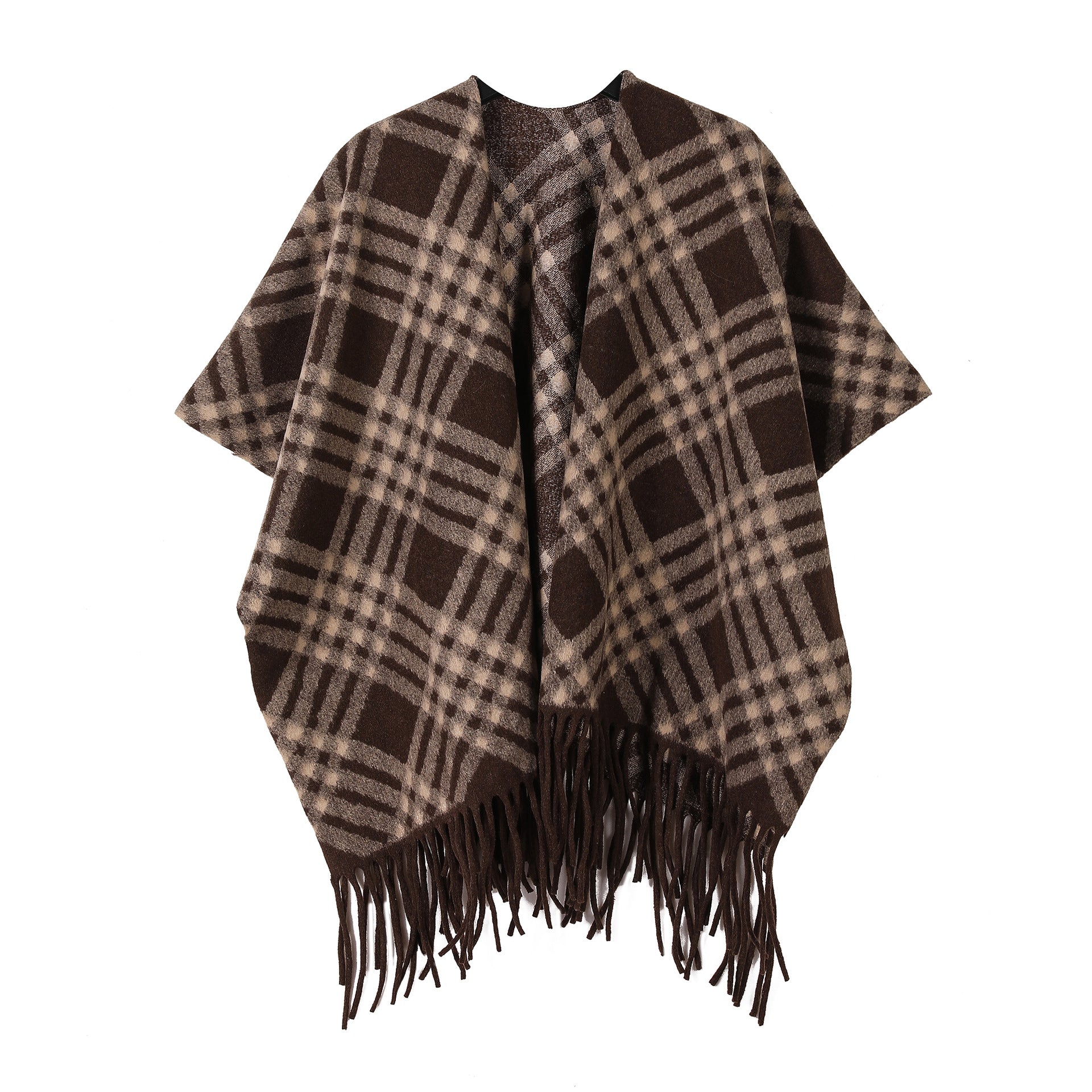New Ink Painting Shawl High-End Travel Decoration Exterior Shawl Long Retro Cloak Tassel Cloak