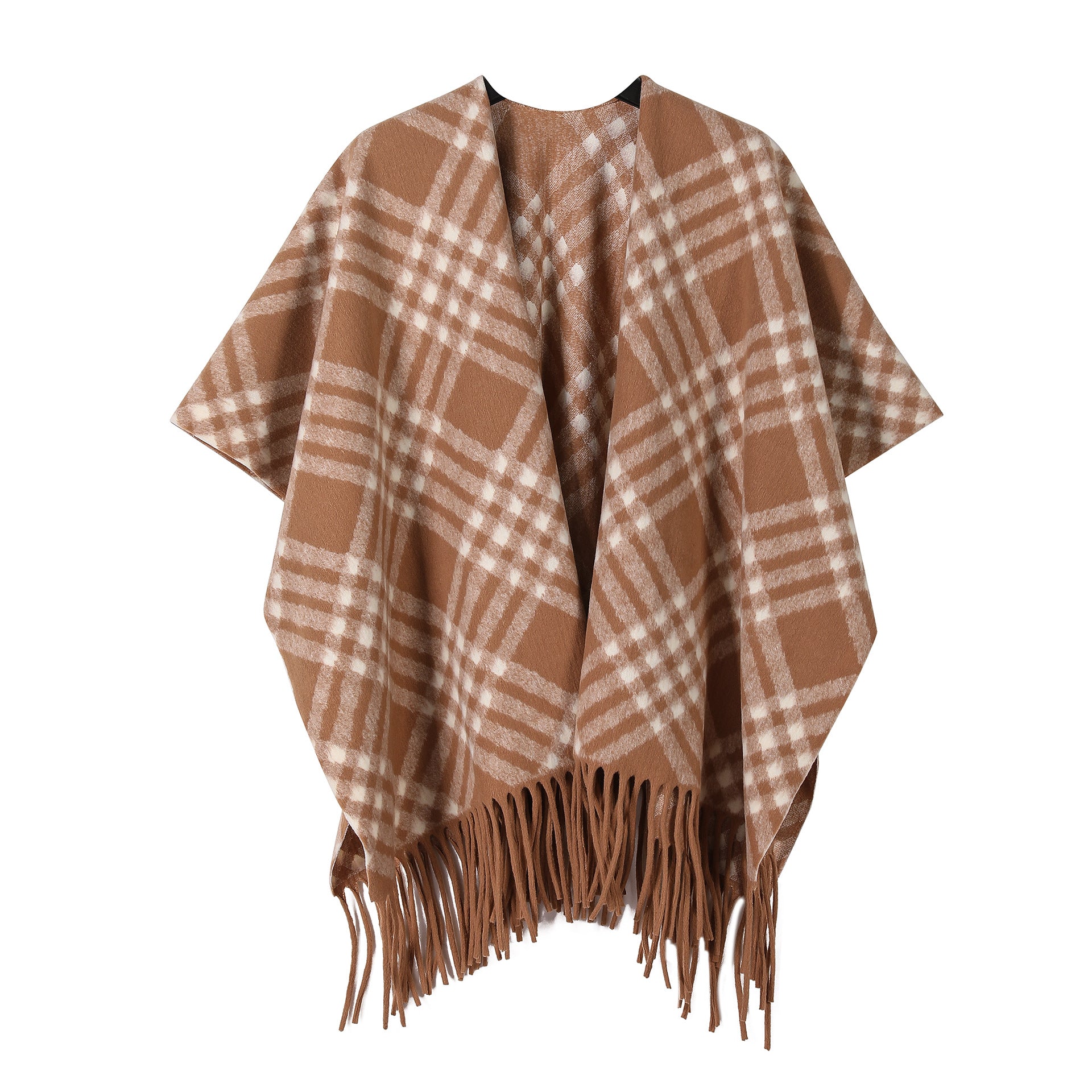 New Ink Painting Shawl High-End Travel Decoration Exterior Shawl Long Retro Cloak Tassel Cloak