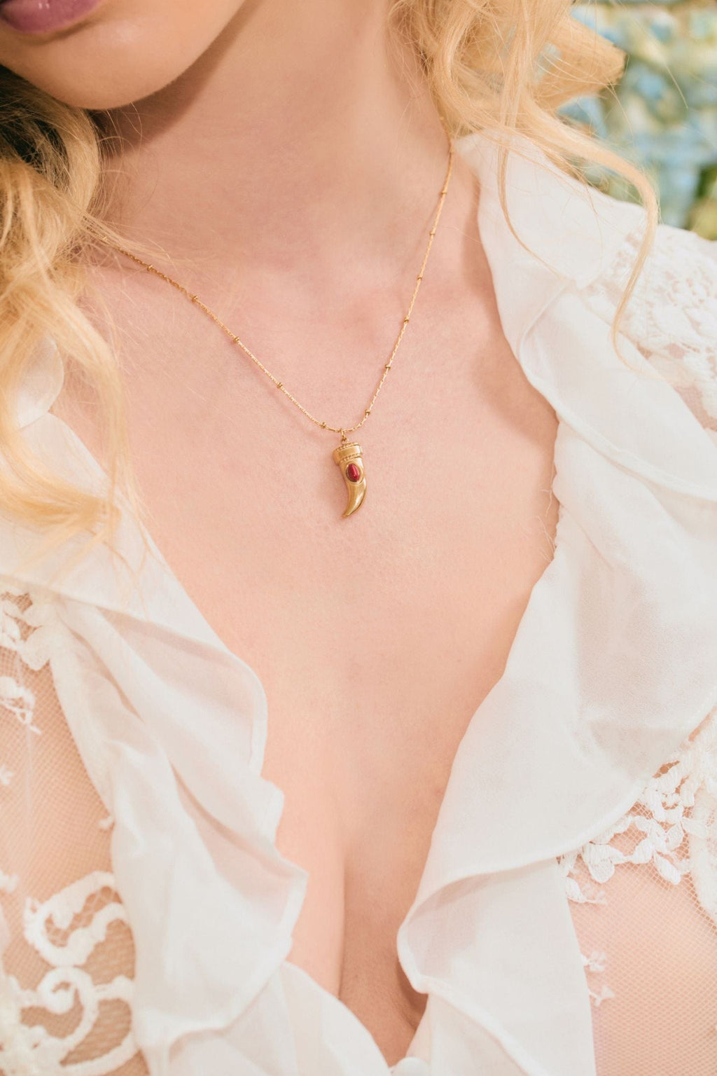 Horn Charm Necklace