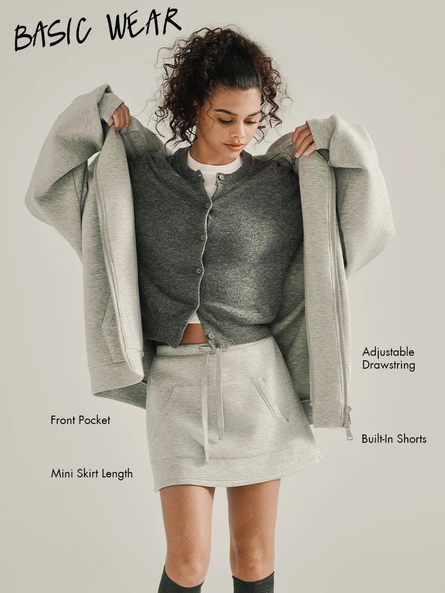 Airy Mini Skirt with Built-In Short