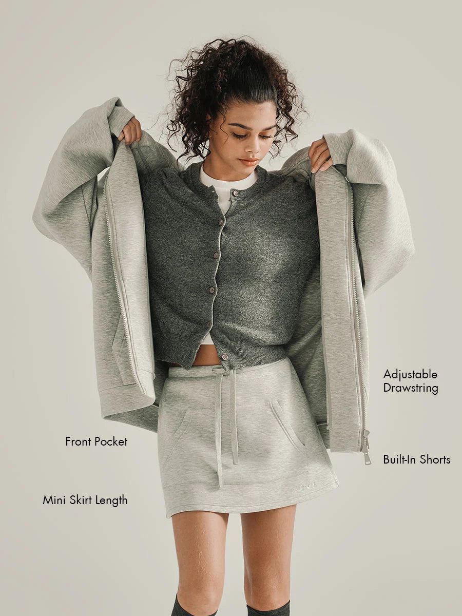 Airy Mini Skirt with Built-In Short