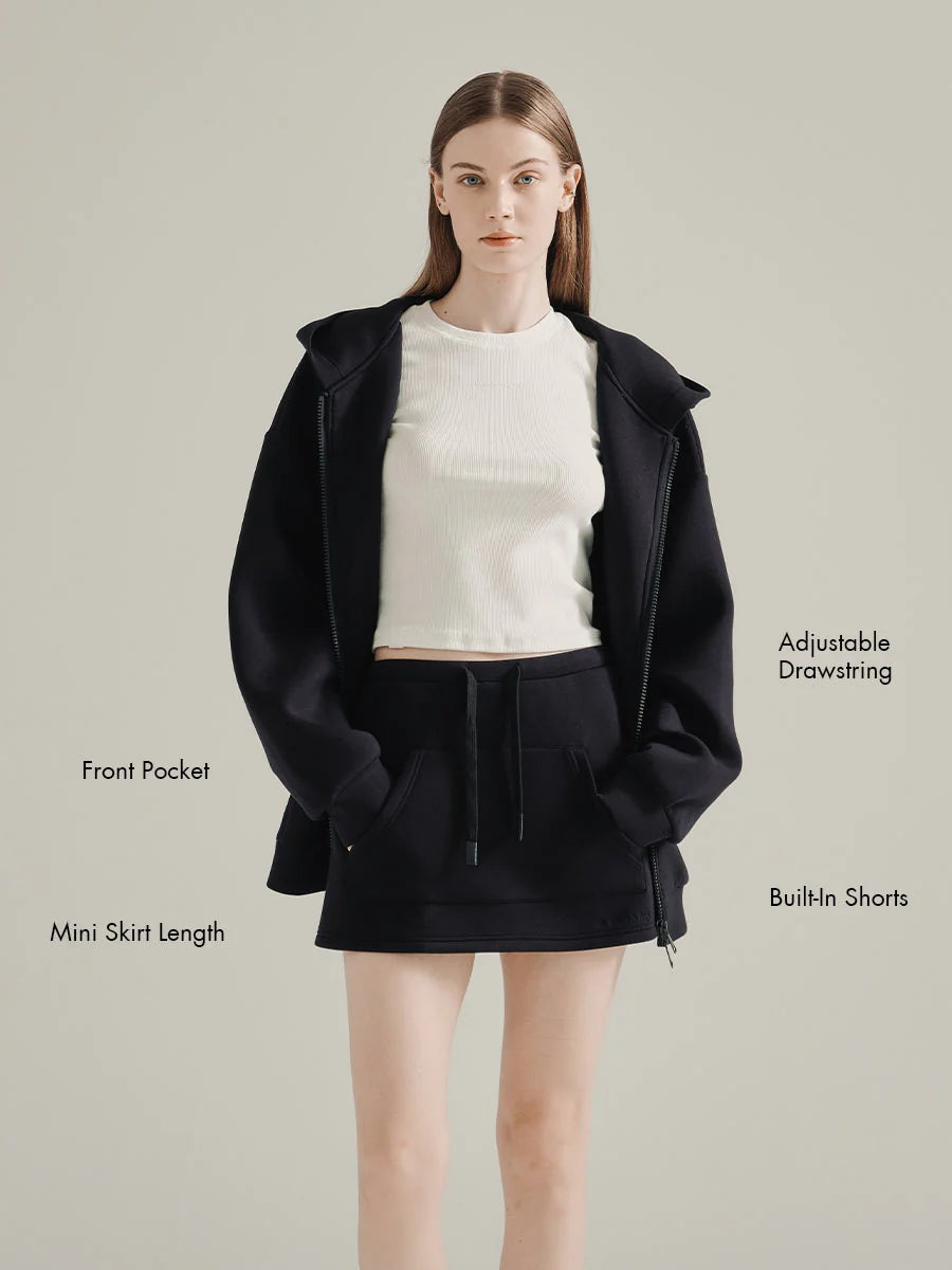 Airy Mini Skirt with Built-In Short