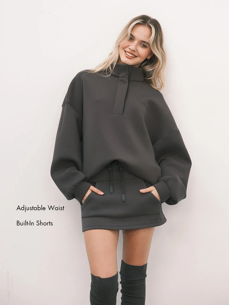 Airy Mini Skirt with Built-In Short