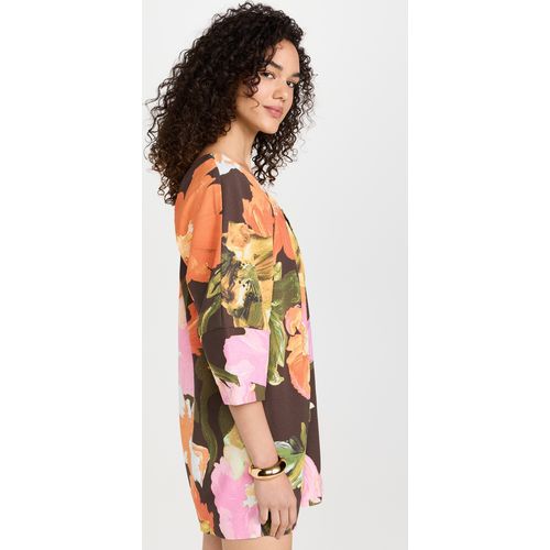 Asymmetric One - Shoulder Floral - Printed Dress